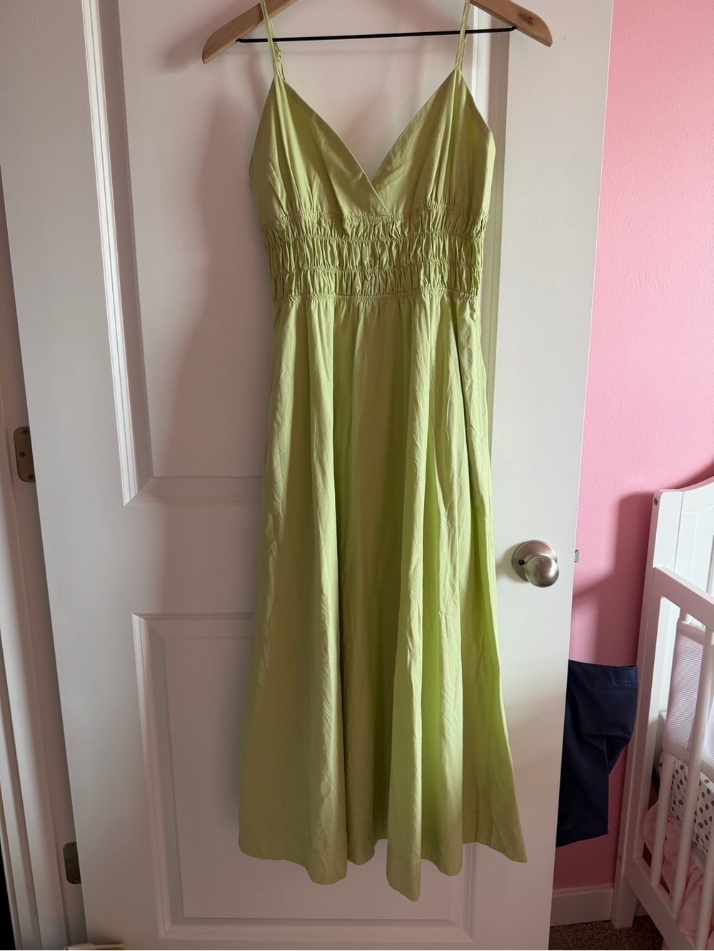 Altar'd State Lime Green Smocked Midi Sundress